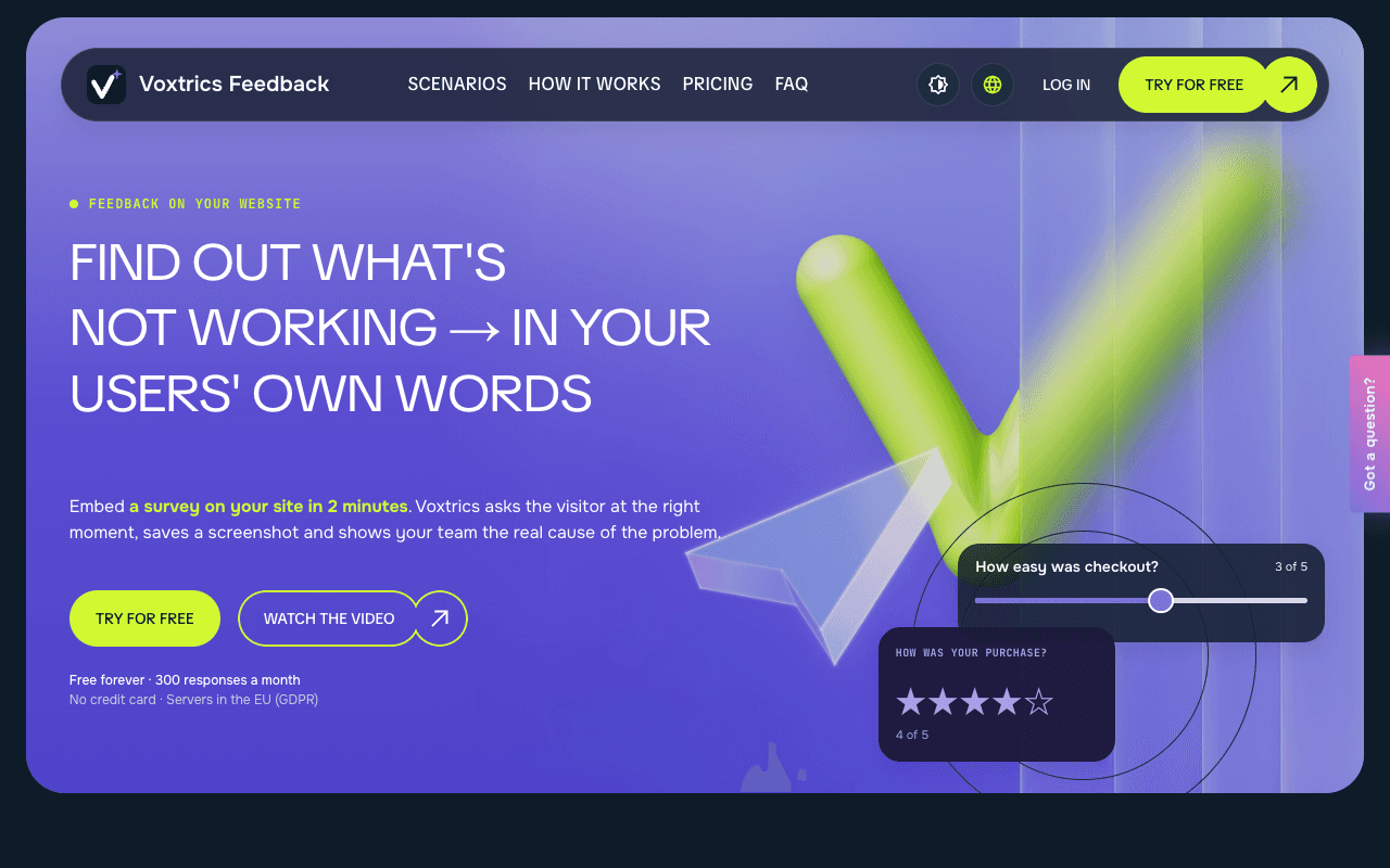 Voxtrics website screenshot