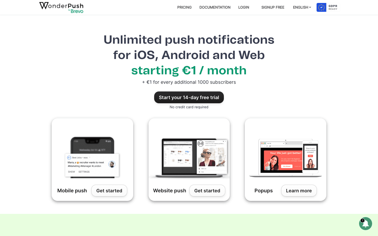WonderPush screenshot