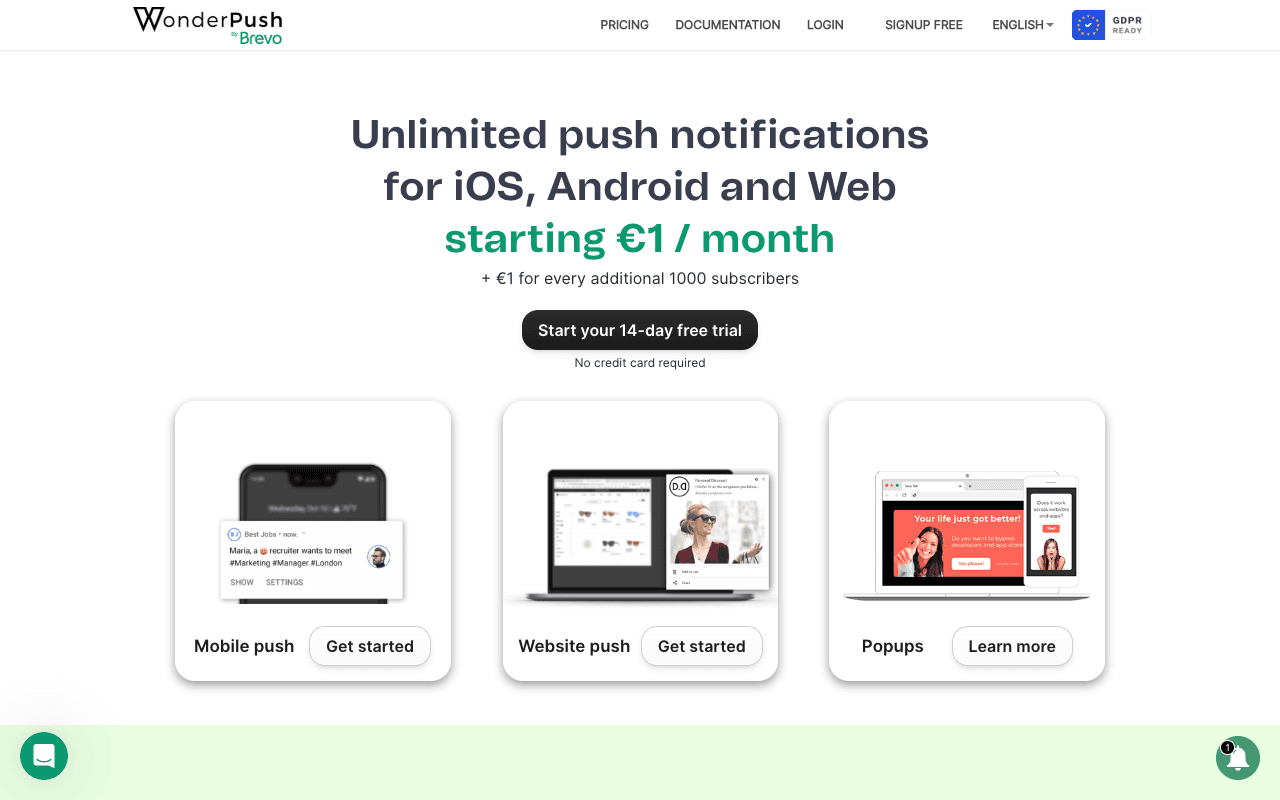 WonderPush screenshot