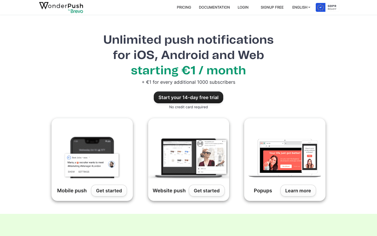 WonderPush screenshot